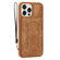 iPhone 11 Pro Dream Magnetic Back Cover Card Wallet Phone Case - Brown