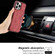 iPhone 11 Pro Dream Magnetic Back Cover Card Wallet Phone Case - Red