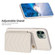 iPhone 11 Pro BF26 Wave Pattern Card Bag Holder Phone Case - Beige