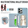 iPhone 11 Pro Carbon Fiber Magnetic Card Bag TPU+PU Shockproof Back Cover Case with Holder & Card Slot & Photo Frame  - Blue