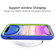 iPhone 11 Pro Wave Pattern 3 in 1 Silicone+PC Shockproof Protective Case - Blue+Olivine