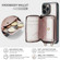 iPhone 11 Pro JEEHOOD C22 Series Zipper Wallet Leather Phone Case with Dual Lanyard - Rose Gold