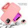 iPhone 11 Pro Wave Pattern 3 in 1 Silicone+PC Shockproof Protective Case - Rose Gold