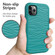 iPhone 11 Pro Wave Pattern 3 in 1 Silicone+PC Shockproof Protective Case - Dark Sea Green