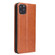 Fierre Shann PU Genuine Leather Texture Horizontal Flip Leather Case with Holder & Card Slots & Wallet iPhone 11 Pro - Brown