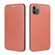 iPhone 11 Pro Carbon Fiber Texture Horizontal Flip TPU + PC + PU Leather Case with Card Slot - Brown