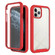 iPhone 11 Pro Starry Sky Solid Color Series Shockproof PC + TPU Case with PET Film  - Red