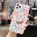 iPhone 11 Pro Colorful Laser Flower Series IMD TPU Mobile Phone CaseWith Folding Stand - Lyre Coral   KB4