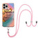 iPhone 11 Pro Electroplating Pattern IMD TPU Shockproof Case with Neck Lanyard  - Dream Chasing Butterfly