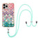 iPhone 11 Pro Electroplating Pattern IMD TPU Shockproof Case with Neck Lanyard  - Colorful Scales