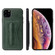 iPhone 11 Pro Fierre Shann Full Coverage Protective Leather Case with Holder & Card Slot  - Green