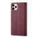 Frosted Anti-theft Brush Horizontal Flip Leather Case with Holder & Card Slots & Wallet iPhone 11 Pro - Wine Red