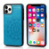 iPhone 11 Pro Double Buckle Mandala Pattern PU+TPU Protective Case with Card Slots & Holder & Photo Frame  - Blue