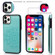 iPhone 11 Pro Double Buckle Mandala Pattern PU+TPU Protective Case with Card Slots & Holder & Photo Frame  - Green