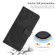 iPhone 11 Pro Skin Feel Stripe Pattern Leather Phone Case with Lanyard - Black