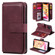 iPhone 11 Pro Multifunctional Magnetic Copper Buckle Horizontal Flip Solid Color Leather Case with 10 Card Slots & Wallet & Holder & Photo Frame - Wine Red