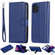 iPhone 11 Pro Solid Color Horizontal Flip Protective Case with Holder & Card Slots & Wallet & Photo Frame & Lanyard - Blue