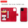 iPhone 11 Pro Solid Color Horizontal Flip Protective Case with Holder & Card Slots & Wallet & Photo Frame & Lanyard - Red