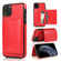 iPhone 11 Pro Shockproof PU + TPU Protective Case with Card Slots & Holder - Red