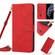 iPhone 11 Pro Skin Feel Heart Pattern Leather Phone Case With Lanyard  - Red