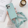 iPhone 11 Pro Elastic Silicone Protective Case with Wide Neck Lanyard  - Sky Blue