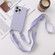 iPhone 11 Pro Elastic Silicone Protective Case with Wide Neck Lanyard  - Purple