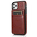 iPhone 11 Pro Solid Color PC + TPU Protective Case with Holder & Card Slots  - Brown