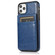 iPhone 11 Pro Solid Color PC + TPU Protective Case with Holder & Card Slots  - Blue