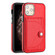 iPhone 11 Pro Shockproof Leather Phone Case with Card Holder - Red