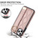 iPhone 11 Pro Non-slip Full Coverage Ring PU Phone Case with Wristband - Rose Gold