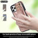 iPhone 11 Pro Non-slip Full Coverage Ring PU Phone Case with Wristband - Rose Gold