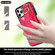 iPhone 11 Pro Non-slip Full Coverage Ring PU Phone Case with Wristband - Rose Red