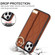 iPhone 11 Pro Non-slip Full Coverage Ring PU Phone Case with Wristband - Brown