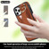 iPhone 11 Pro Non-slip Full Coverage Ring PU Phone Case with Wristband - Brown
