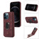 iPhone 11 Pro Armor Ring Wallet Back Cover Phone Case - Wine Red