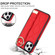 iPhone 11 Pro Non-slip Full Coverage Ring PU Phone Case with Wristband - Red