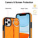 iPhone 11 Pro Non-slip Full Coverage Ring PU Phone Case with Wristband - Orange