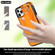 iPhone 11 Pro Non-slip Full Coverage Ring PU Phone Case with Wristband - Orange