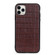 iPhone 11 Pro Crocodile Texture Leather Protective Case  - Brown