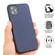 iPhone 11 Pro Hella Cross Texture Genuine Leather Protective Case  - Blue