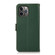 iPhone 11 Pro KHAZNEH Side-Magnetic Litchi Genuine Leather RFID Case  - Green