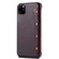 iPhone 11 Pro Denior Oil Wax Top Layer Cowhide Simple Flip Leather Case - Dark Red