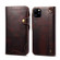 iPhone 11 Pro Denior Oil Wax Cowhide Magnetic Button Horizontal Flip Leather Case with Card Slots & Wallet - Dark Red