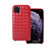 iPhone 11 Pro Woven Texture Sheepskin Leather Back Cover Semi-wrapped Shockproof Case  - Red