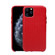 iPhone 11 Pro Mesh Texture Cowhide Leather Back Cover Semi-wrapped Shockproof Case  - Red