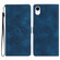 iPhone XR Flower Embossing Pattern Leather Phone Case - Blue