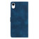 iPhone XR Flower Embossing Pattern Leather Phone Case - Blue