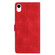 iPhone XR Flower Embossing Pattern Leather Phone Case - Red
