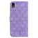 iPhone XR Double 8-shaped Embossed Leather Phone Case - Purple