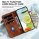 iPhone XR Double 8-shaped Embossed Leather Phone Case - Brown